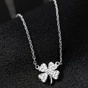Silver Four-Leaf Clover Necklace